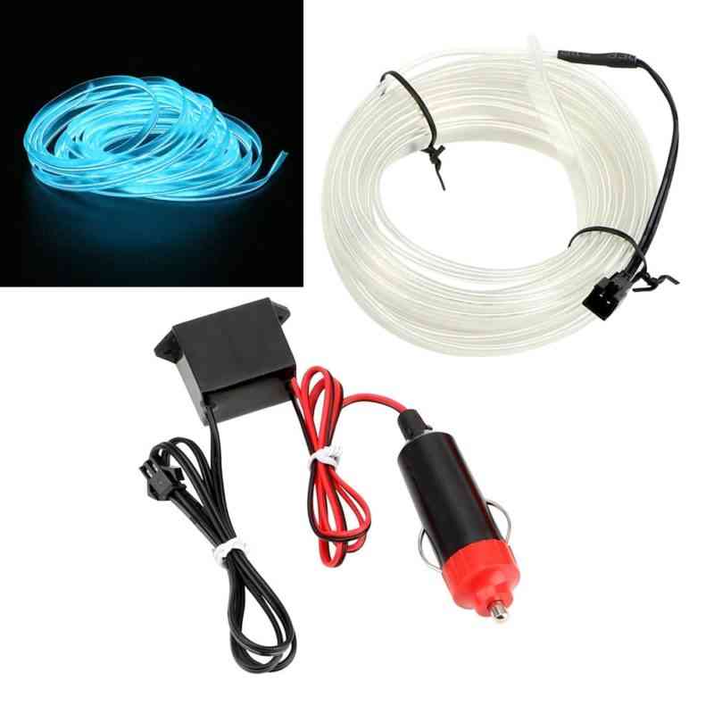 Light Strips Interior Decoration Flexible Neon EL Wire Car 12V LED Cold lights 5m Decorative Lamp Auto Lamps Car styling
